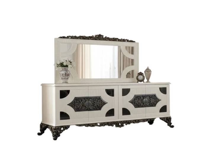 JVmoebel Sideboard Klassisches Sideboard mit Spiegel für helle Räume