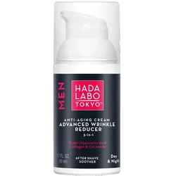 Hada Labo, Gesichtscreme, Tokyo Men Anti-Aging Hyaluronic Cream Wrinkle Reducer (50 ml, Tagescreme)