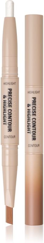Revolution Precise Contour & Highlight dual-ended contouring stick shade Light 1.45 g