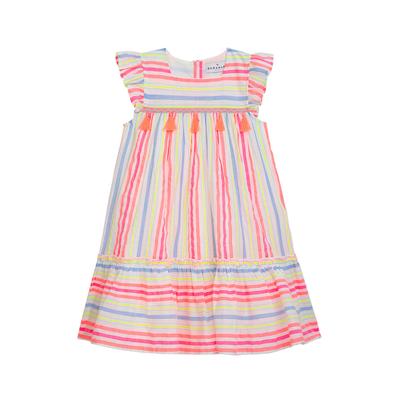 Sommerkleid DANAMADE "DANAMADE Dresses DALINA", Mädchen, Gr. 134, bunt (multicolor), Obermaterial: 98% Baumwolle, 2% Polyester. Futter: 100% Baumwolle, Kleider Sommerkleid