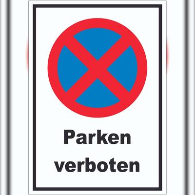 HB-Druck Parken verboten Aufkleber A9 (37x52mm)