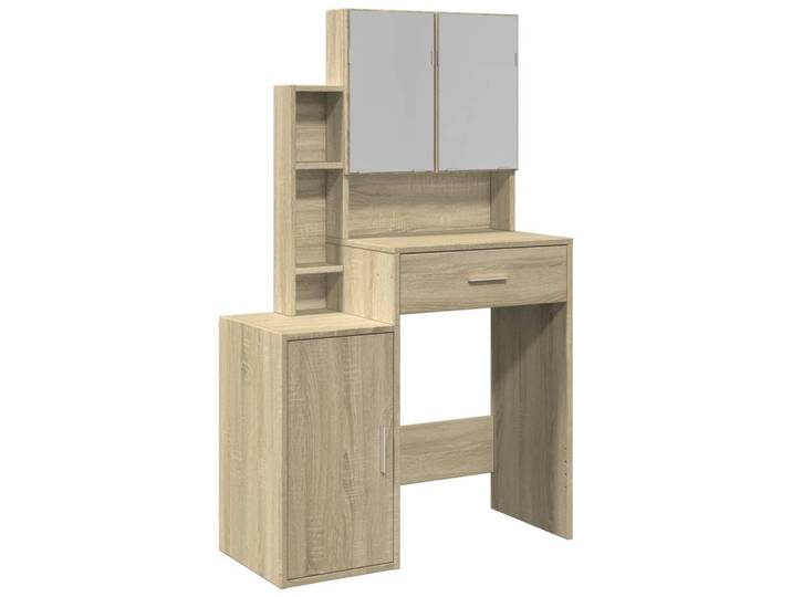 vidaXL Coiffeuse avec armoire chêne Sonoma 80x35x132 cm
