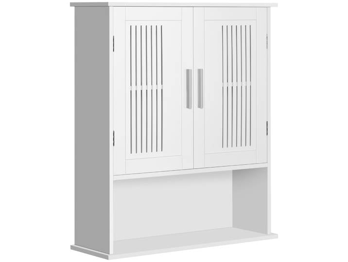 Kleankin-Armoire murale de salle de bain polyvalente, support réglable, blanc