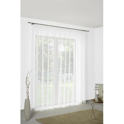 Gardine WIRTH "Manuela", weiß, B:200cm H:244cm, Voile, Polyester, Gardinen, Gardine, Store