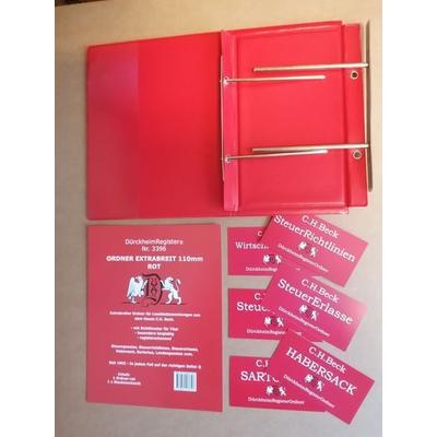 DürckheimRegister®-ORDNER EXTRABREIT ROT für STEUERGESETZE u.a; zum Einheften und Unterteilen der Gesetzessammlungen, Sonstige von , Dürckheim Verlag,