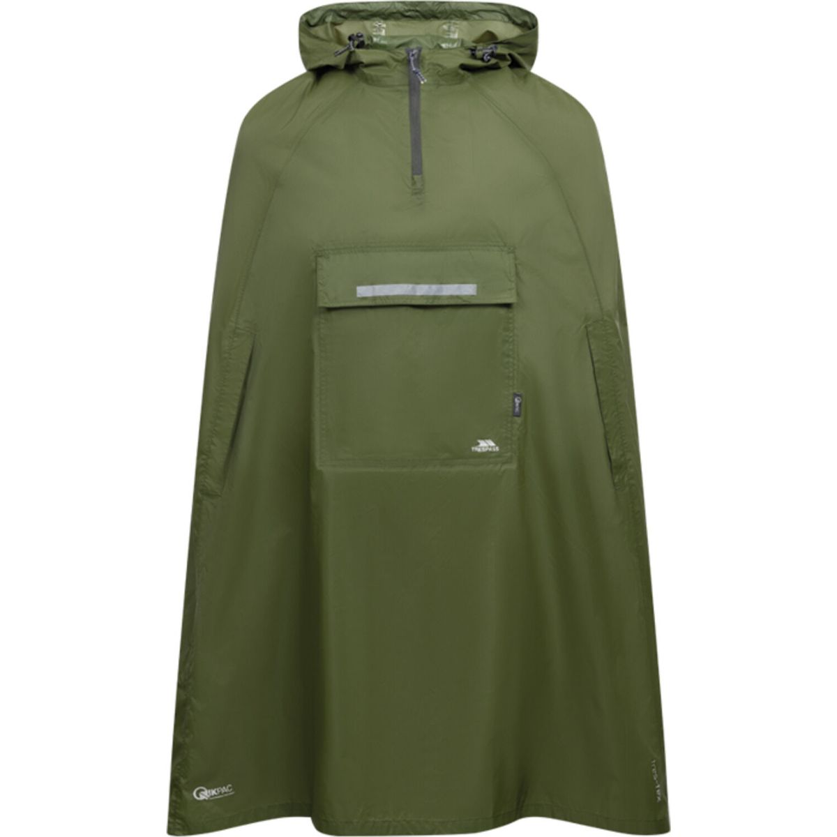 Trespass Qikpac Poncho - Unisex Packaway Poncho moss (MS1) L UACLOTK20001_MS1_L