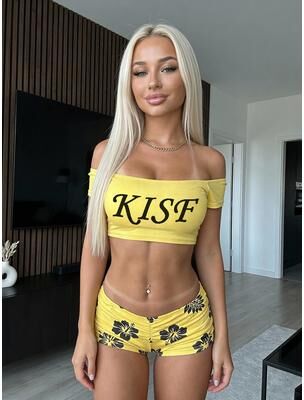 Lush Living Finds Weird Puss Set Backless Crop Top And Mini Shorts Set For Women s