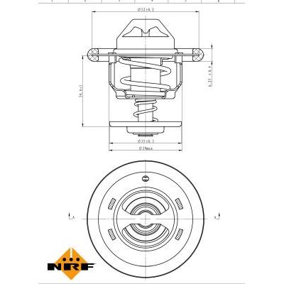 NRF Thermostat, Kühlmittel 725206 für Ford MERCURY MAZDA