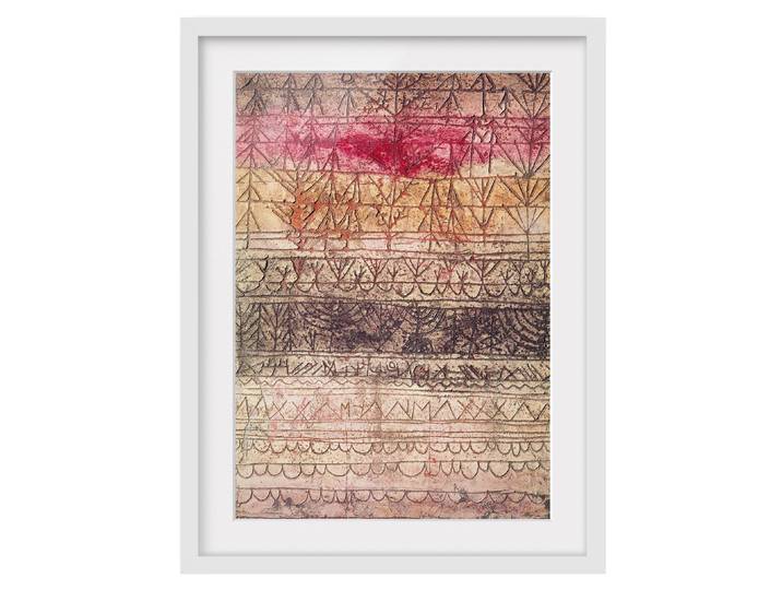Impression d’art jeunes arbres II Pin massif, verni mat Multicolore 30 x 40cm