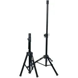 Stand4me Box 115 Set (Set, Ständer, Höhenverstellbar), Lautsprecher Ständer + Wandmontage, Schwarz