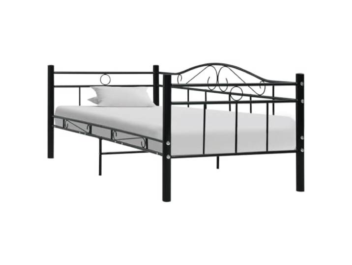 RJPLMFV Bettgestell, 90 x 200 cm, Schwarz, Metall Schlafsofa, 2-in-1, stabile Struktur, einfach zu montieren, ohne Matratze