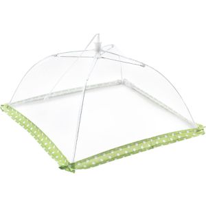 Metaltex Fliegenhaube Polka Dots, aus Polyester, faltbar, weiß / grün, 35 x 35 x 17 cm