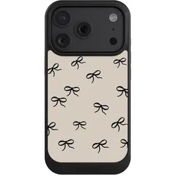 Nivocase Hülle für Apple iPhone 18 Pro Handyhülle NIVOcore Case Schwarz Muster Schleife Schleifen (Apple iPhone 18 Pro), Smartphone Hülle, Schwarz