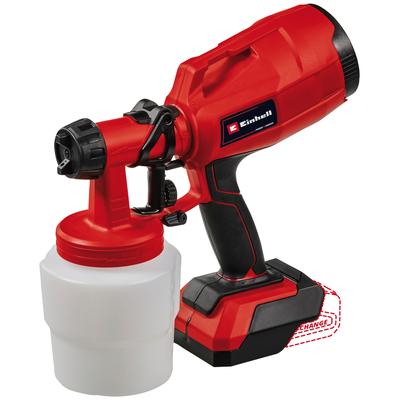 Farbsprühgerät EINHELL "TC-SY 18/60 Li-Solo", rot, B:16,6cm H:28cm T:24,5cm, Kunststoff, Farbsprühgeräte, Akku-Farbsprühsystem (Sprühpistole), ohne Akku