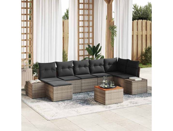 vidaXL Garten-Sofa-Set 8 stk. Grau