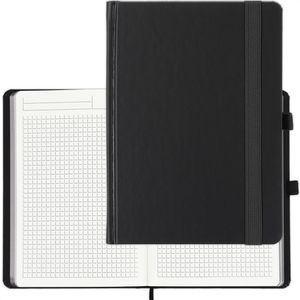 Geiger Notizbuch Color-Book, Karton Hardcover, schwarz, 96 Blatt / 192 Seiten, 90 g/m², kariert, A5