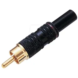 CSGMS 4 RT - Cinchstecker, Farbcodierung rot, vergoldet