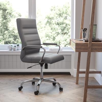 Flash Furniture High Back LeatherSoft Executive Swivel Office Chair with Chrome Base