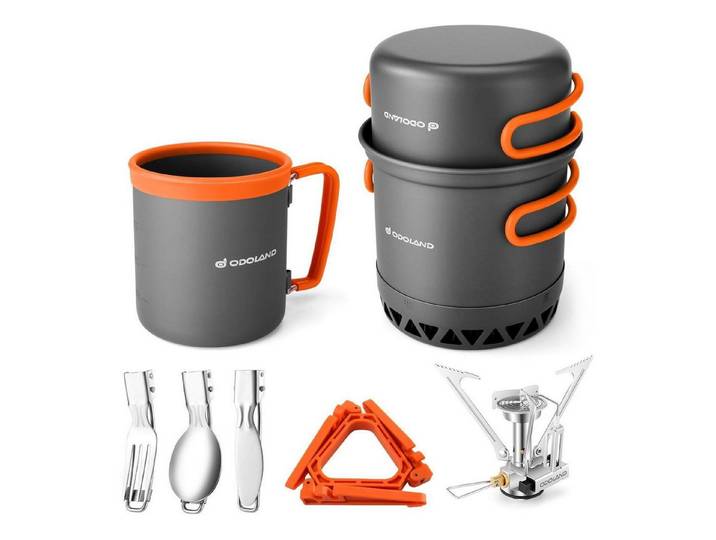 LuxusKollektion Geschirr-Set Campinggeschirr 10teilig Set Aluminium Upgrade Kollektor Version 3.0