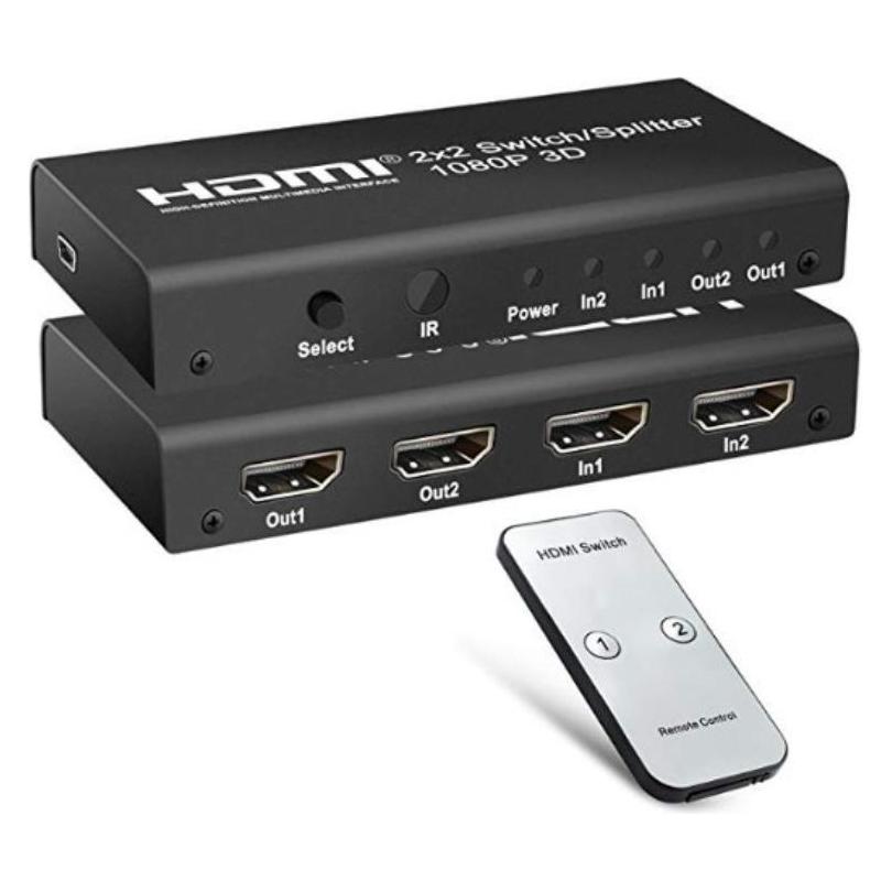 PremiumCord HDMI switch 2:2, 3D,1080p,dálkové ovl. (KHSWIT22)
