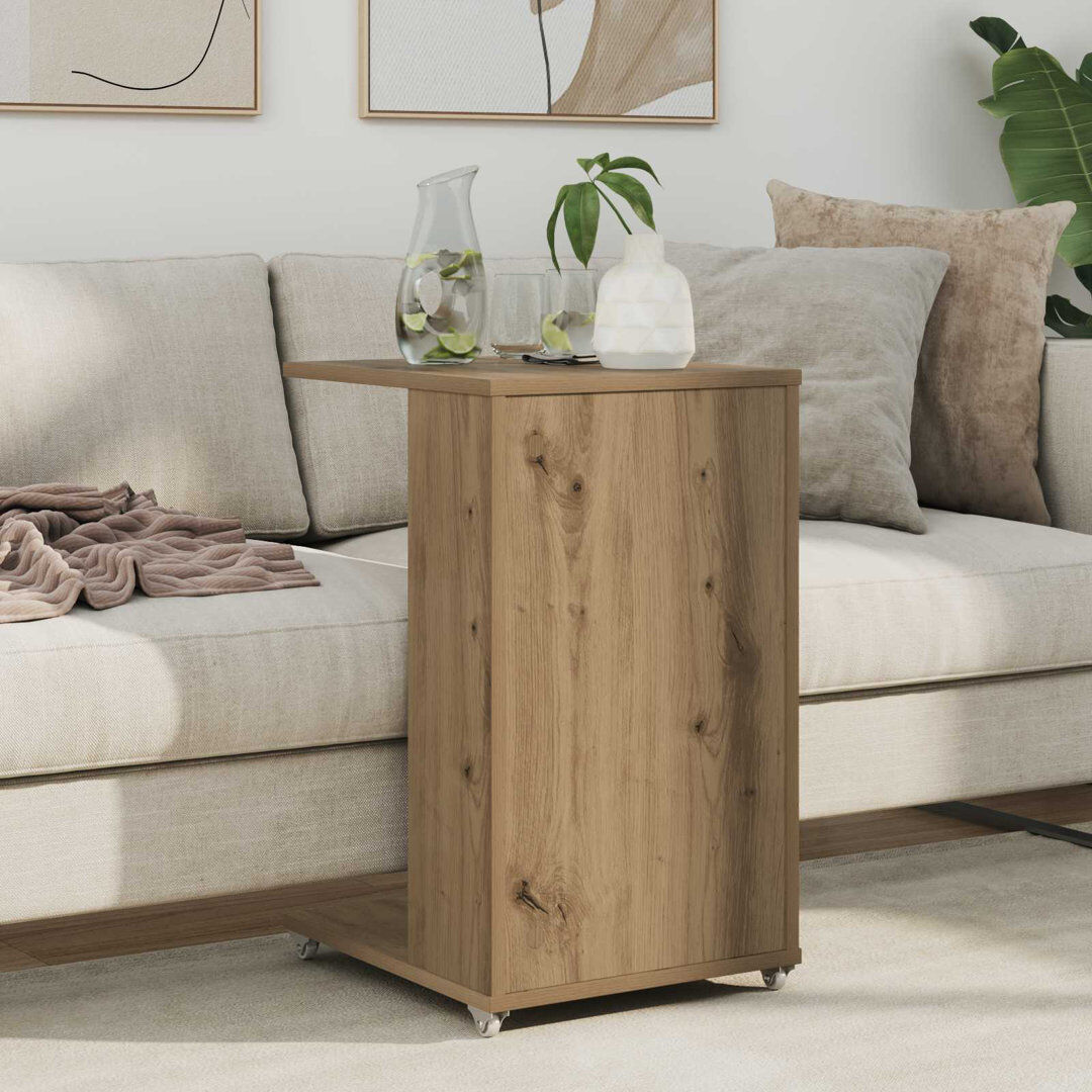 17 Stories End Table Artisan Oak 60cm H X 40cm W X 35cm D