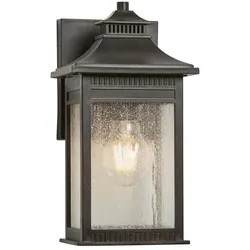 Außenleuchte Laterne Wandlampe Gartenlampe Bronze H 28,3 cm Veranda IP44