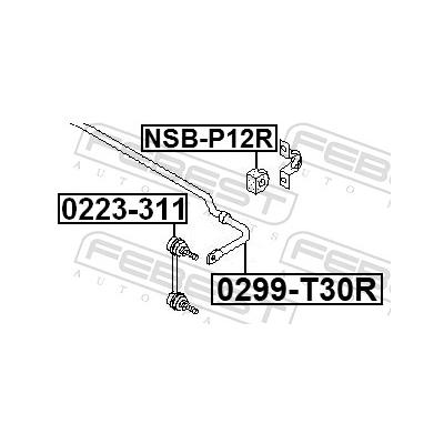 FEBEST Stange/Strebe, Stabilisator 0223311 Hinterachse für NISSAN
