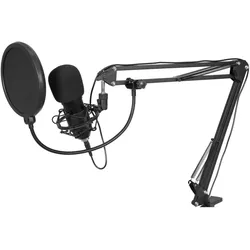Omnitronic USB Mikrofon 1ndensator Broadcastmikrofonset, Mikrofon
