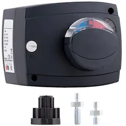 Barberi Stellmotor für Mischventile, 90°-Drehung, Proportionalregelung 0(2)–10 V. Komplett mit Arretierschraube, Ventiladapter, Anti-Rotationsstift, i
