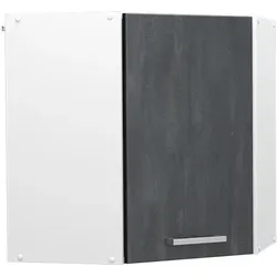 Vicco Eckhängeschrank R-Line Schwarz Beton Weiß 57 cm