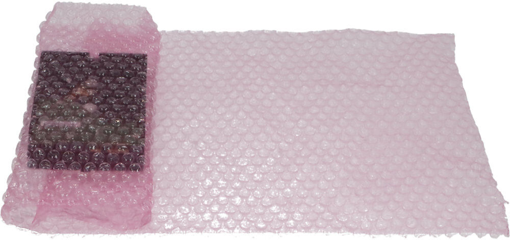 Ableitfähige, antistatische Luftpolsterfolie ESD 65 µm, 2-lagig, 600 mm breit ratioform economy