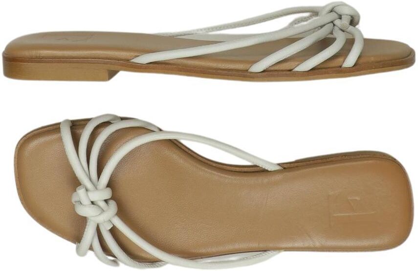Flattered Damen Sandalen, Weiß, Gr. EU 37, kein / Etikett - Second Hand