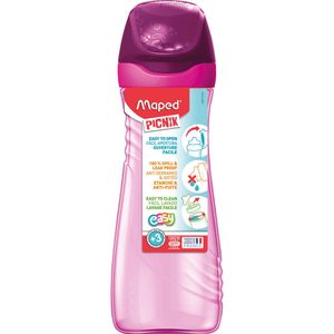 Maped Trinkflasche Picnik, Origins Kids 871701, aus Kunststoff, pink, Klappdeckel & Sportverschluss, 580 ml