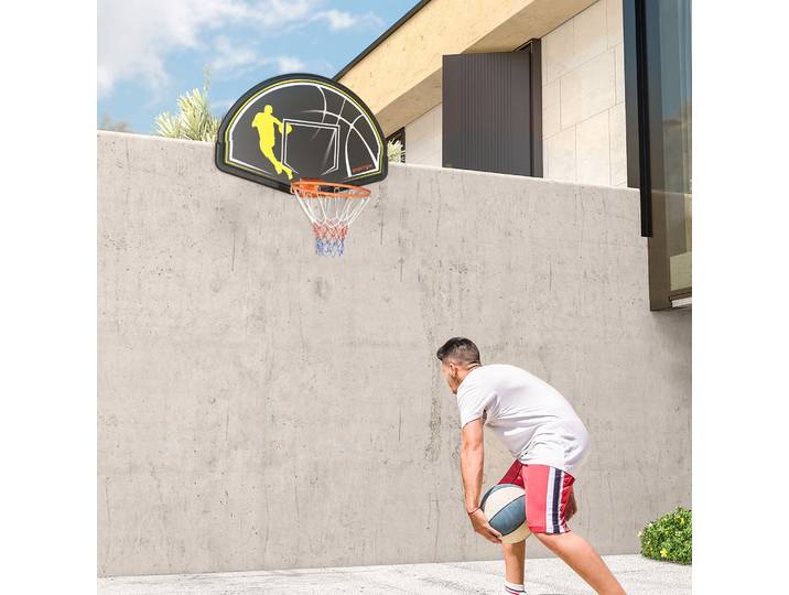 SPORTNOW Panier Basketball Mural Intérieur Extérieur Noir