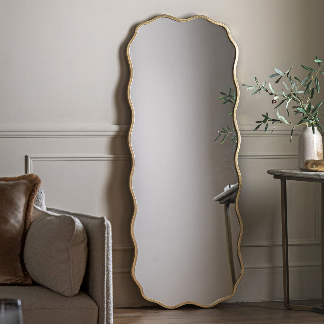 Rosdorf Park Stewartstown Wall Full Length Mirror Gold 170 cm H x 65 cm W