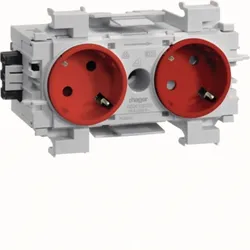 Tehalit Steckdose 2-fach 45 Grad GS20113020