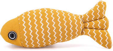Inspire Curations Realistic Fish Kicker Toy Interactive Cat Kicker Toy For Play, Chewing & Exercise 20cm Yellow