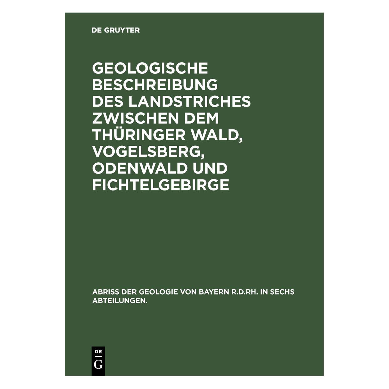 De Gruyter Geologische Beschreibung des Landstrich (Deutsch, Hardcover) (67828591)