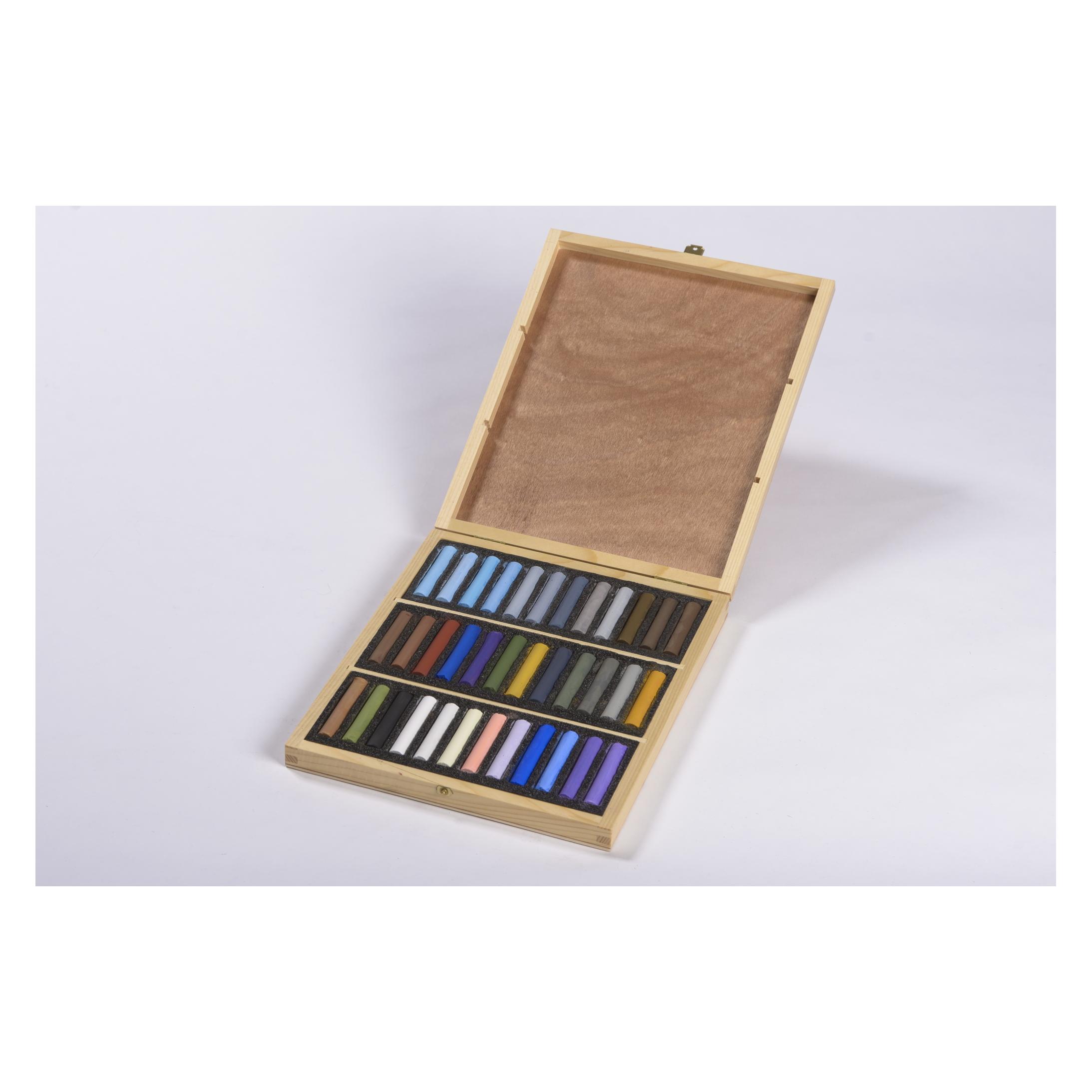 BlockX Holzbox 36 Pastelle - Schnee (36x) (12936NRBXC)