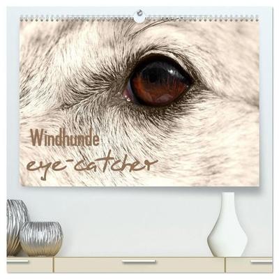 Windhunde eye-catcher (hochwertiger Premium Wandkalender 2027 DIN A2 quer), Kunstdruck in Hochglanz