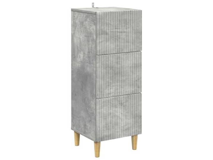 Heofavd Schubladenschrank 33x34,5x90 cm Betongrau mit 3 Schubladen