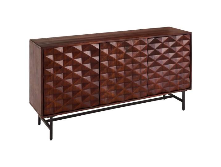 Livetastic Sideboard, Braun, Holz, Metall, Akazie, Holz, 2 Fächer, 160x80x40 cm, stehend, Holzmöbel, Kleinmöbel Holz, Holzkommoden, Sideboards Holz