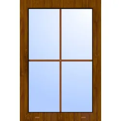 Fenster Festverglasung FRANZ 2-fach Verglasung  Golden Oak holzähnlich Festelement