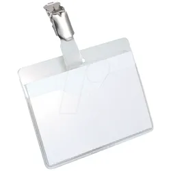 DURABLE 810619 - Namensschild, 60x90 mm, Clip, transparent, 25 Stück