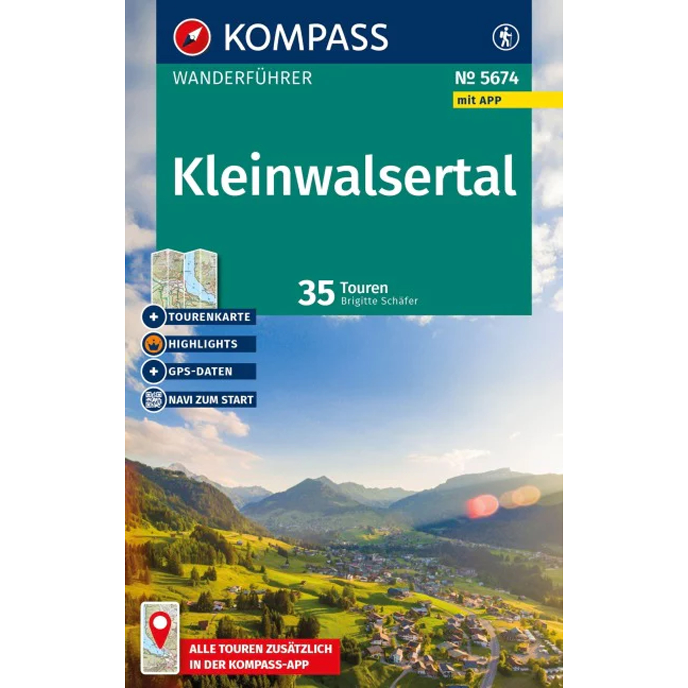 Kompass Verlag Kleinwalsertal 5674 Wanderführer Wanderführer blau