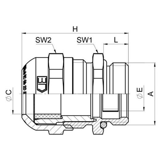 Jacob Vorstecker Perfect EMC Ex M16, Klemmdurchmesser 6 - 10mm, Gewindelänge 7mm, Messing (4024092249129)