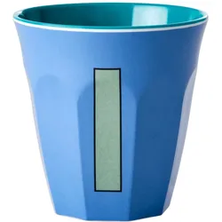 RICE Melamin Buchstaben Becher – Bunter Alphabet Becher, Ø9 x H9cm, mehrfarbig, I1