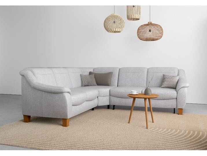 Ecksofa GOODPRODUCT Caldera L-Form , silber, B:270cm T:250cm, 100% Polyester, Sofas, Ecksofa, Federkern, optional Kopfteilverstellung, Schlaffunktion & Bettkasten
