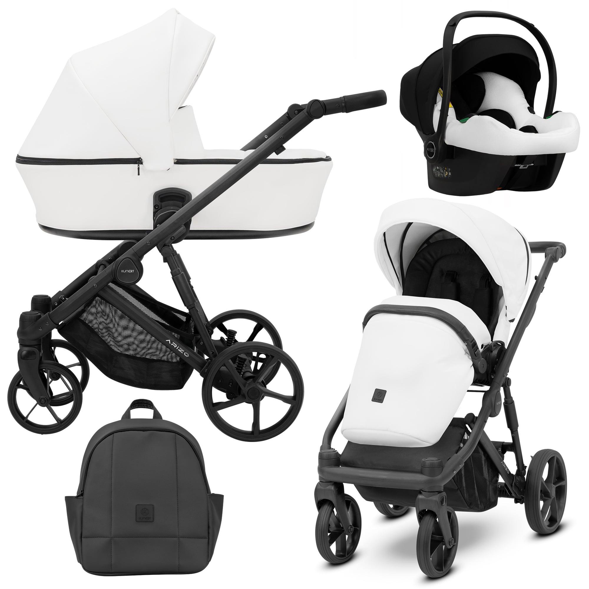 Kunert Arizo 3-in-1 Kombikinderwagen White Eco mit Babyschale