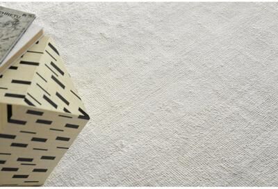 Exquisite Rugs Plush Hand-Knotted Bamboo Silk/New Zealand Wool White Area Rug